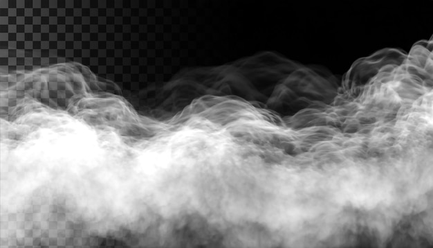 PSD psd nebbia o fumo sullo sfondo trasparente isolato nebbia bianca nebbia smog vapore di polvere png