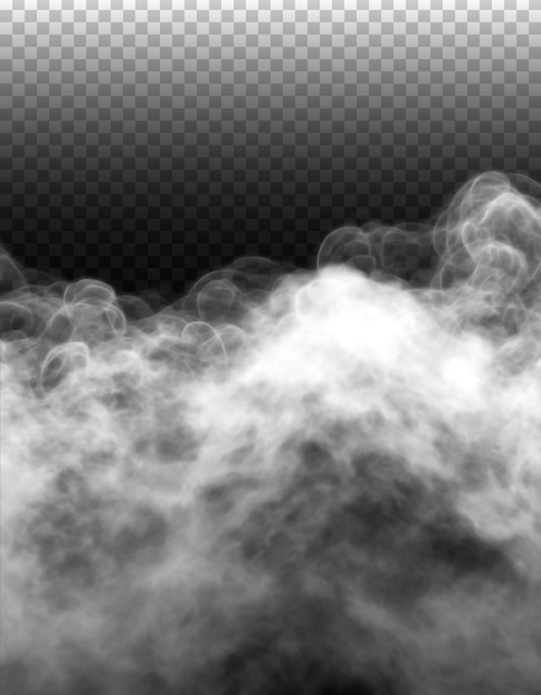 Psd fog or smoke isolated transparent background white cloudiness mist smog dust vapor png