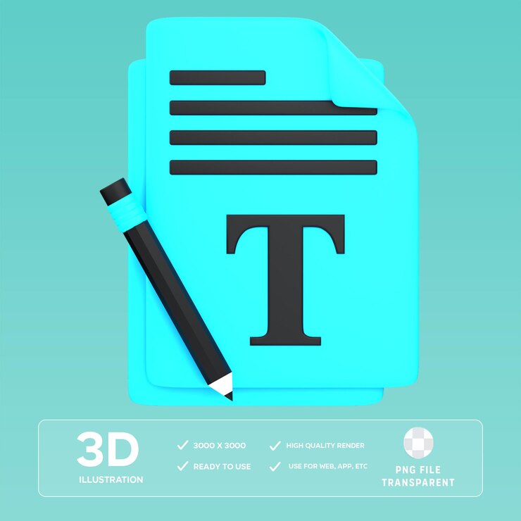 PSD psd font design 3d illustration