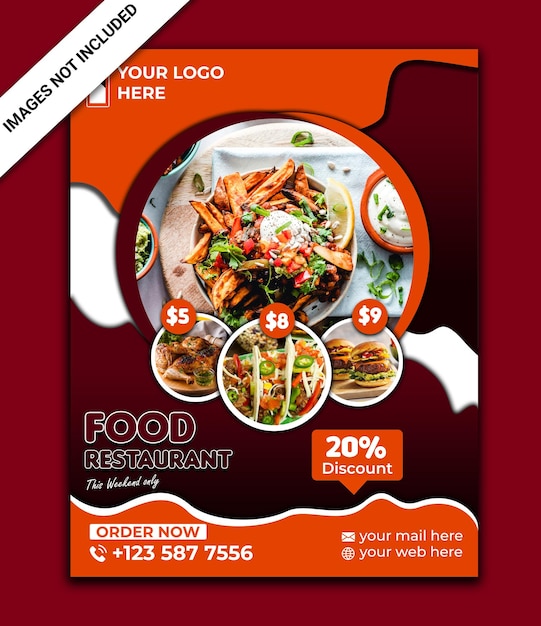 Psd Food flyer Template