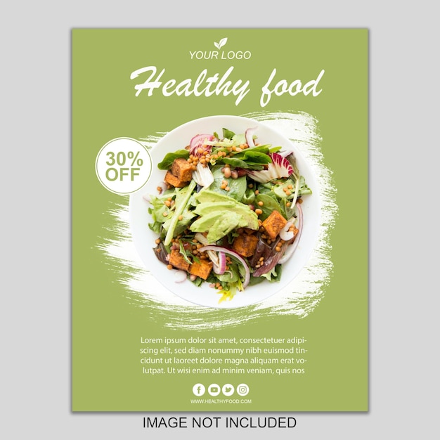 PSD psd food menu poster design template