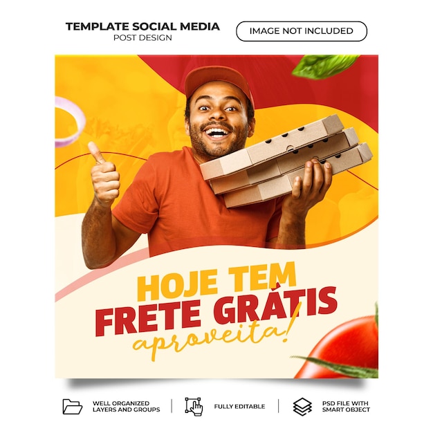 Psd food restaurant sociale media postverzameling