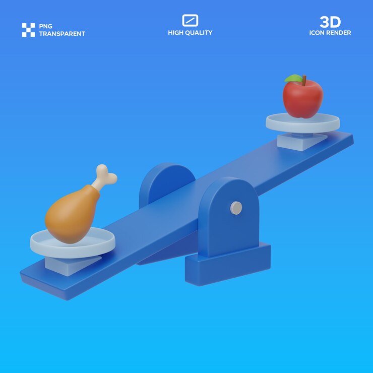 PSD psd 식품 스케일 3d 일러스트레이션