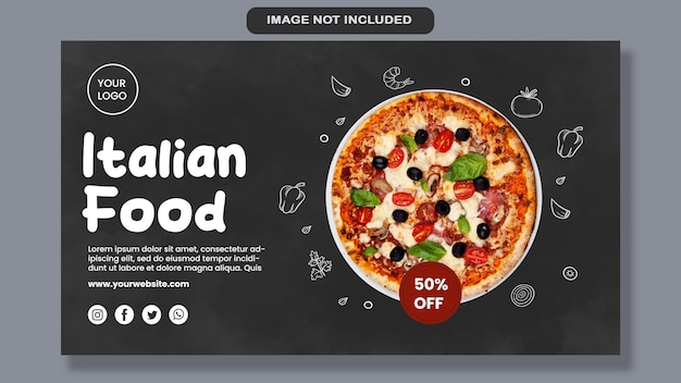 PSD psd food social media post and instagram banner post design template