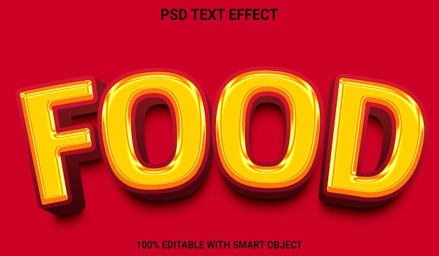 PSD food text effect