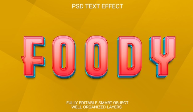 PSD foody text effevt