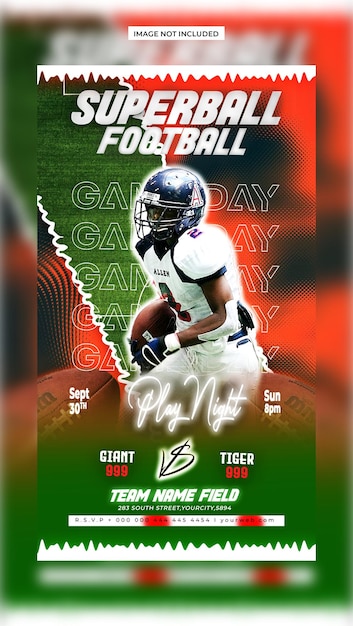 PSD psd football flyer