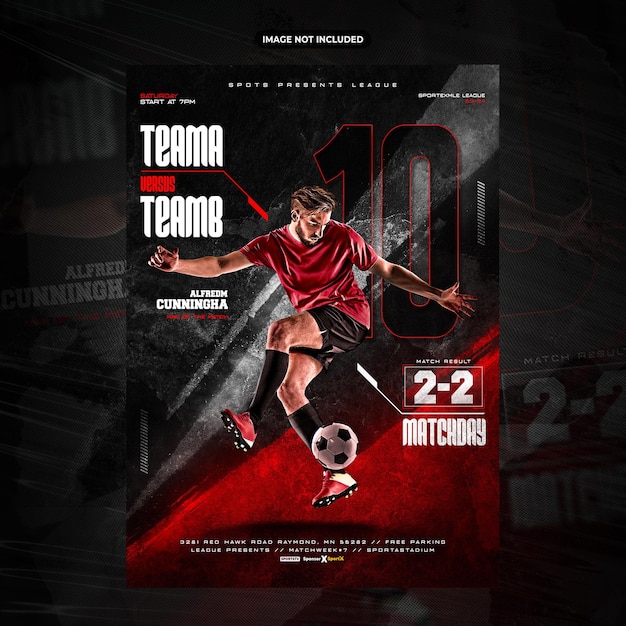 PSD psd football sport event flyer template