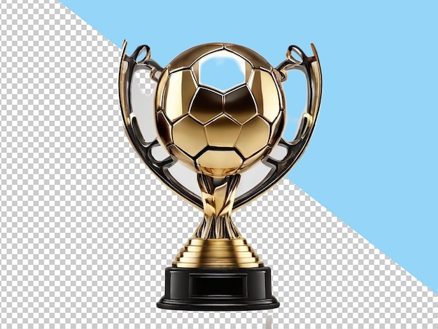 Psd of a football trophy on transparent background
