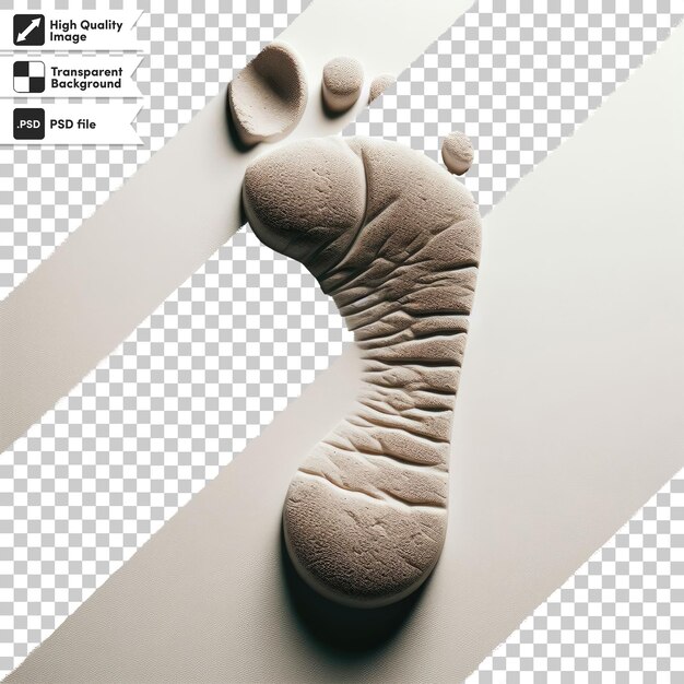 psd footprint on transparent background with editable mask layer