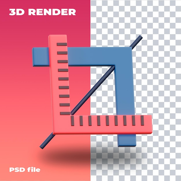 PSD psd formaat wijzigen 3d pictogram hoge resolutie transparant 3d renderen