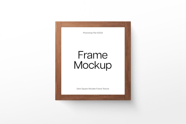 psd foto brown frame concept mockup