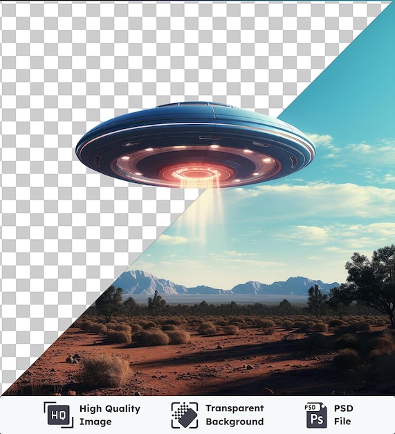 PSD psd foto realistische fotografische ufoloog _ s ufo waarneming buitenaardse planeet in de lucht