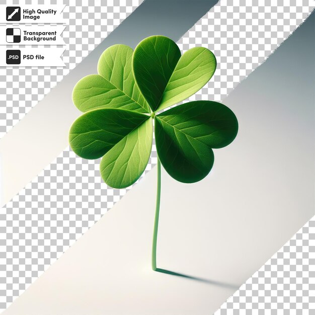 PSD psd four leaf clover on transparent background