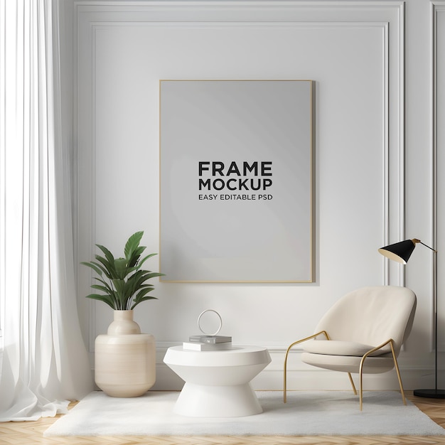 PSD-framemodel in witte kamer