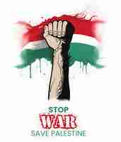 PSD psd free gaza free palestine poster slogan tshirt design