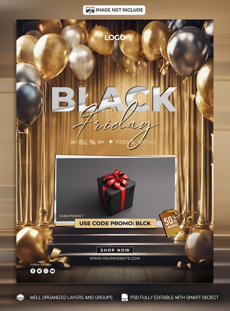 PSD psd free psd black friday poster social media amp banner tamplates