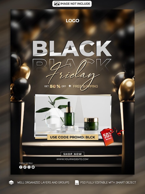 PSD psd free psd black friday poster social media amp banner tamplates