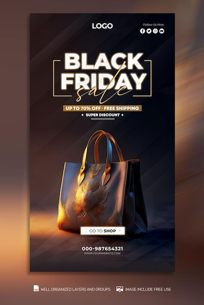 PSD psd free psd black friday poster social media amp banner tamplates