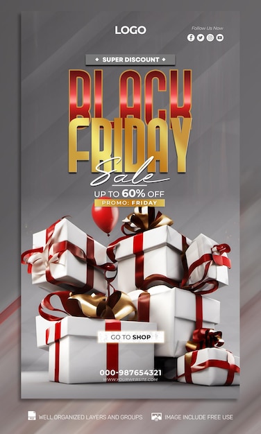 Psd free psd black friday poster social media amp banner tamplates