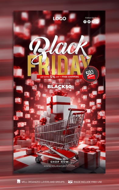 Psd free psd black friday poster social media amp banner tamplates