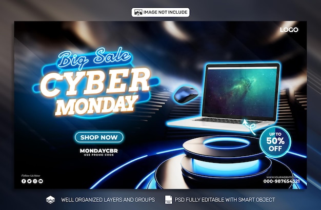 Psd psd gratuito cyber monday poster e volantini promo social media tamplates banner