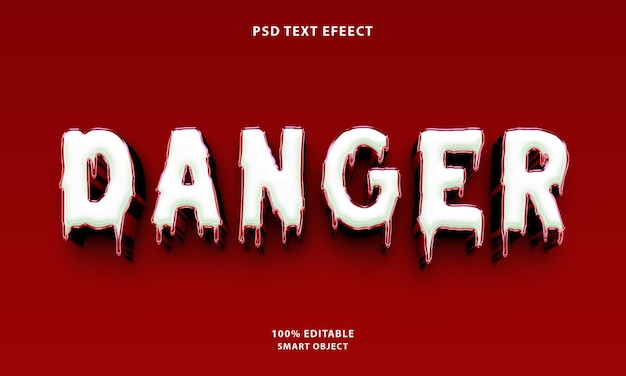 Psd free psd danger text style effect