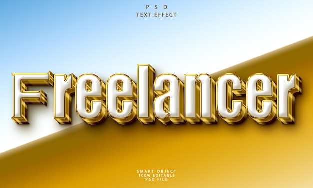 PSD freelancer 3D editable text effect