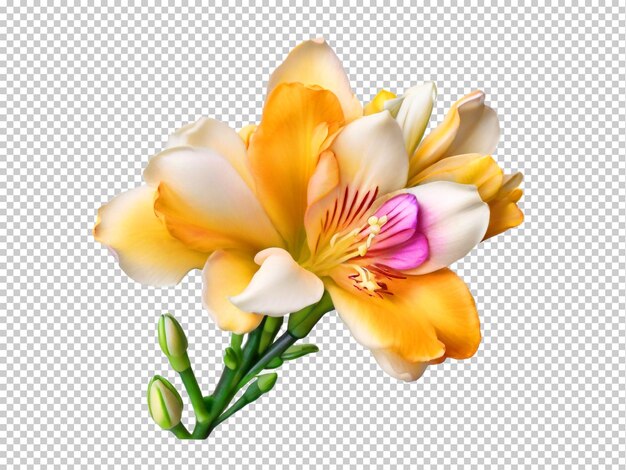 PSD psd freesia png on a transparent background
