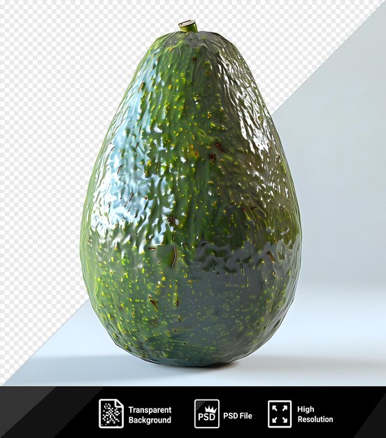 PSD psd fresh avocado fruit on a isolated background png