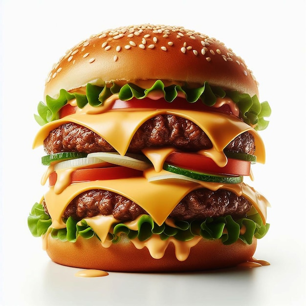 Psd fresh beef burger isolated on transparent background