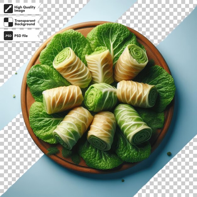 PSD psd fresh cabbage rolls on transparent background