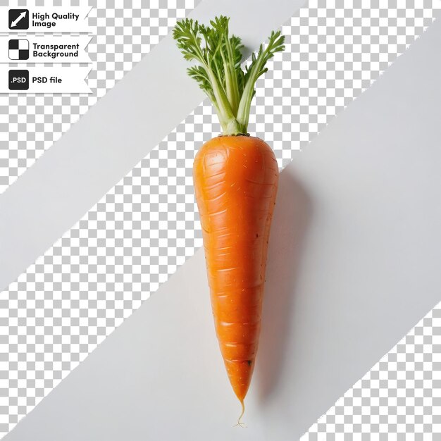 PSD psd fresh carrots on transparent background with editable mask layer