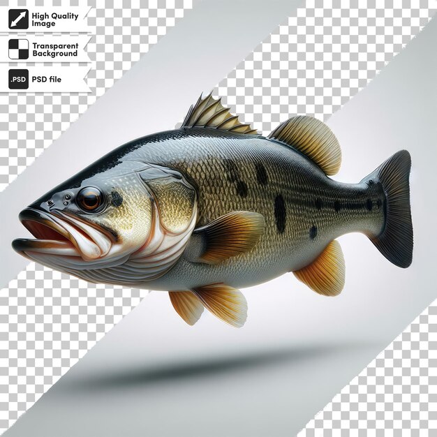 PSD psd fresh fish on transparent background with editable mask layer