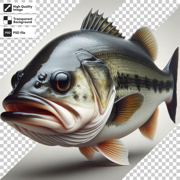 PSD psd fresh fish on transparent background with editable mask layer