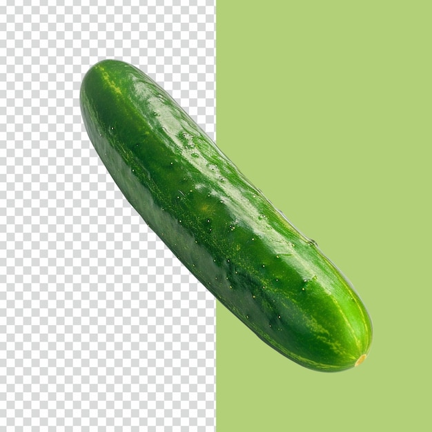 PSD psd of fresh green cucumber on isolated transparent background