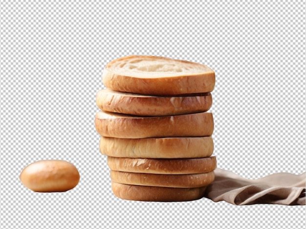 Psd of a fresh soft bread on transparent background