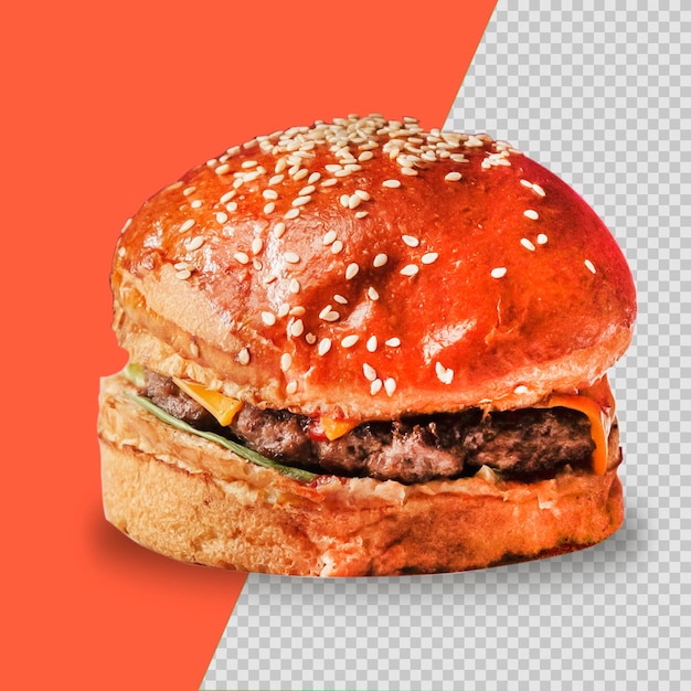 Psd fresh testy delicious burger isolated