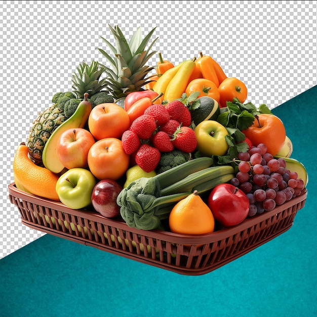 Psd fresh vegetables on transparent background