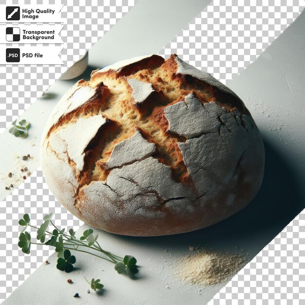 PSD psd freshly baked bread on transparent background with editable mask layer