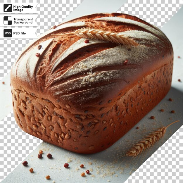 Psd freshly baked bread on transparent background with editable mask layer