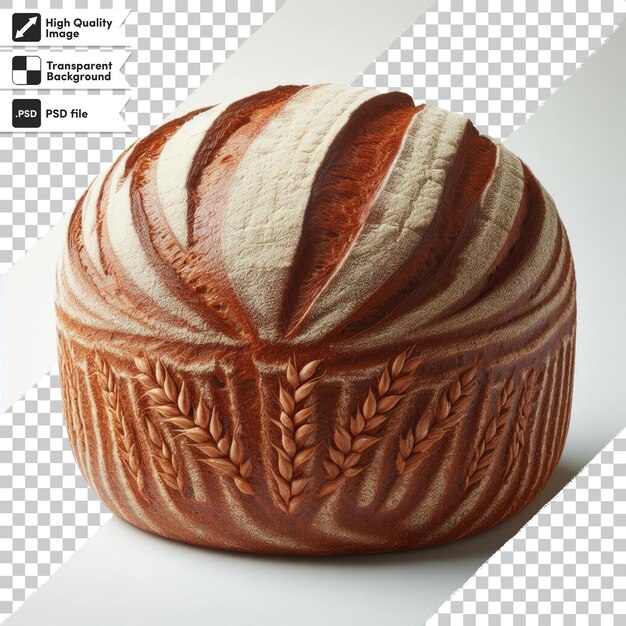 PSD psd freshly baked bread on transparent background with editable mask layer