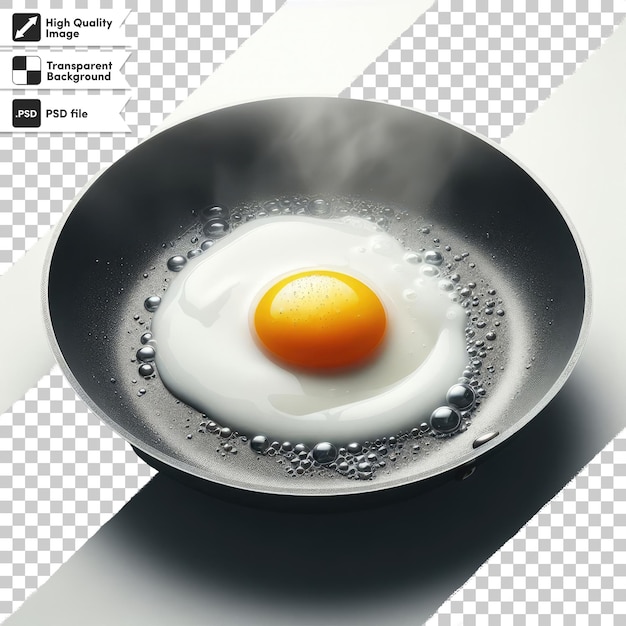 PSD psd fried eggs in a pan on transparent background