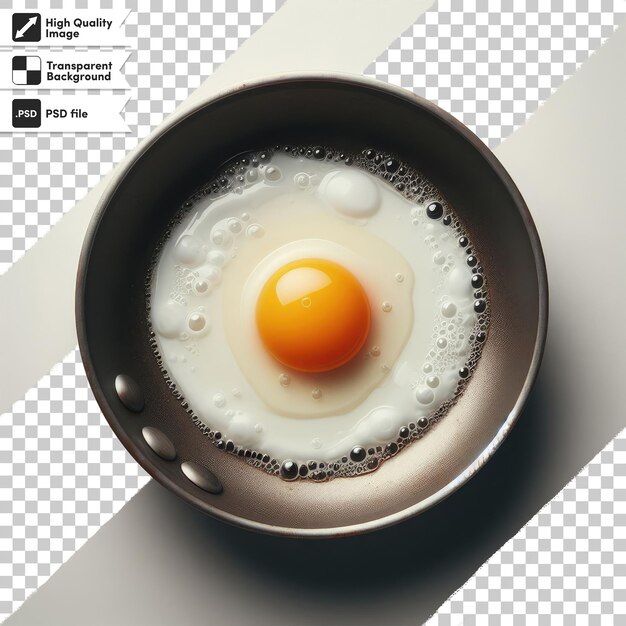 PSD psd fried eggs in a pan on transparent background