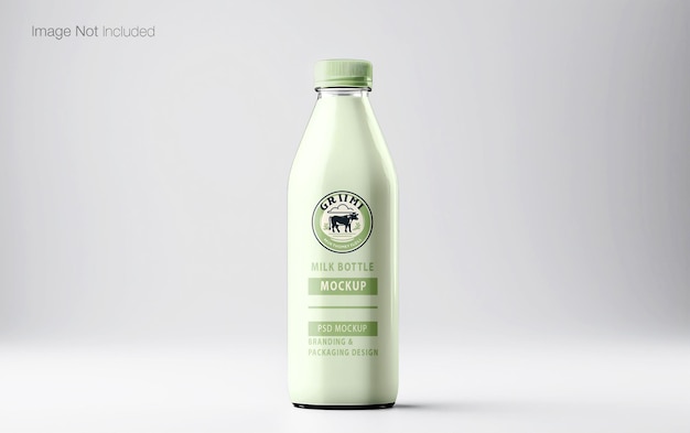 PSD psd of front view bottle mockup isolated render