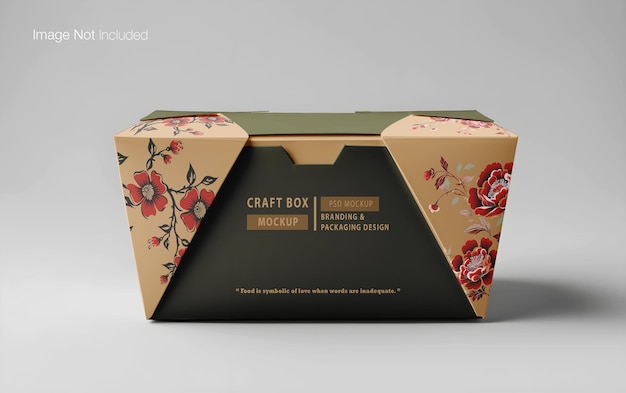 PSD psd of front view craft food packaging mockup