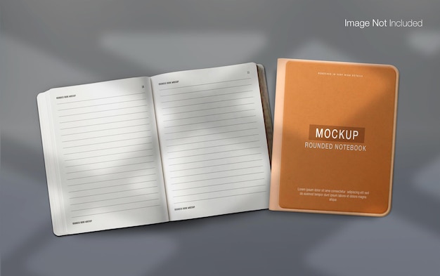 Psd front view of realistic book mockup design