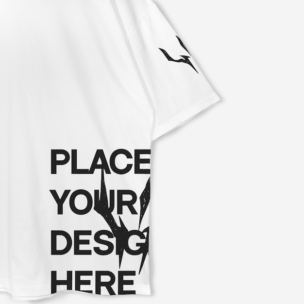 Psd front view of realistic oversize tshirt mockup