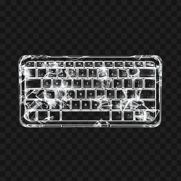 Psd Frosted Crystal Sparkling Keyboard Icon Z Minimalistycznym De Web Symbol Glass 4096px Design Art