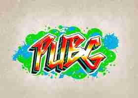 PSD psd full editable psd graffiti text effect